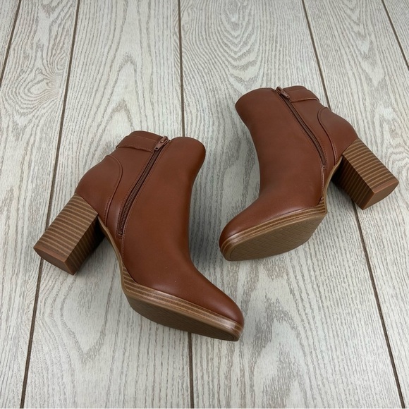 Giani Bernini Women's Trumann Memory Foam Block Heel Dress Booties 9.5M Cinnamon - Picture 5 of 10